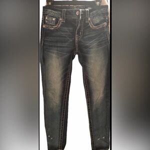 Miss Me Women's Skinny Jeans in Distressed Dark Wash